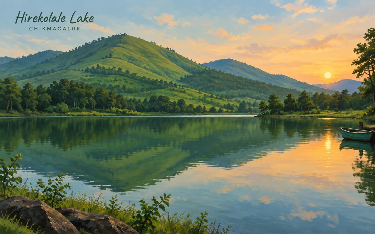 Illustration of Hirekolale Lake